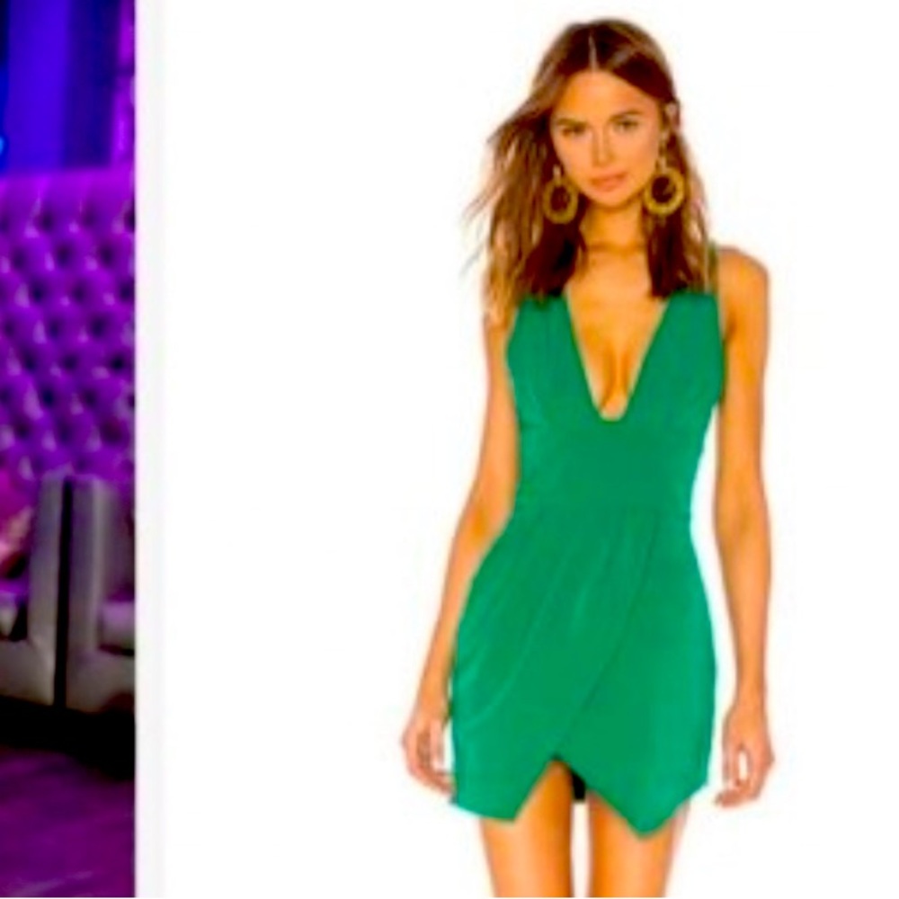 NBD/REVOLVE GREEN MINI DRESS